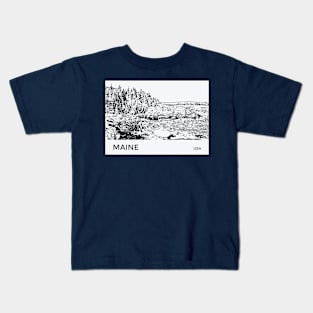 Maine USA Kids T-Shirt